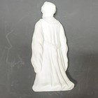 White Ceramic Christian Saints Figurine Statue w/ Gold  Sticker — photo 2