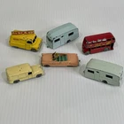 1950/60s Lesney Matchbox Die-cast Vehicle Lot 6 Zodiac Daimler News Bus Caravan