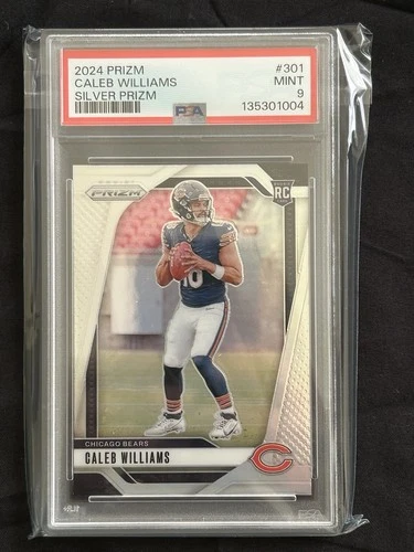 2024 Panini Prizm Caleb Williams #301 Silver Prizm Rookie PSA 9 Chicago Bears