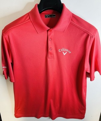 Callaway Herren blau solide Opti-Dri feuchtigkeitsableitend Golf Polo Logo groß 22'' PTP
