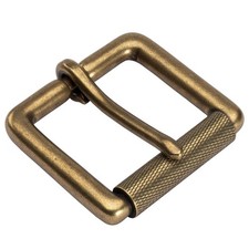 1.5 inch Belt Buckle Single Prong Solid Antiqued Brass for Men Women Belt