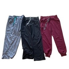 FIGS Technical Collection Scrubs woman Lot 3, medium Pants Grey black burgundy