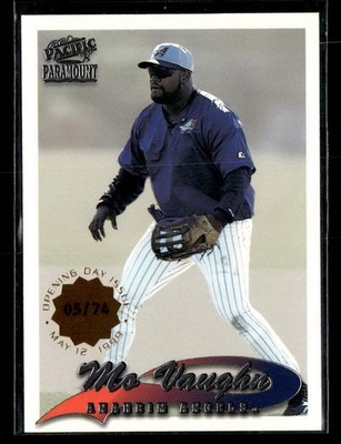1999 Pacific Paramount #9 Mo Vaughn Opening Day #/74