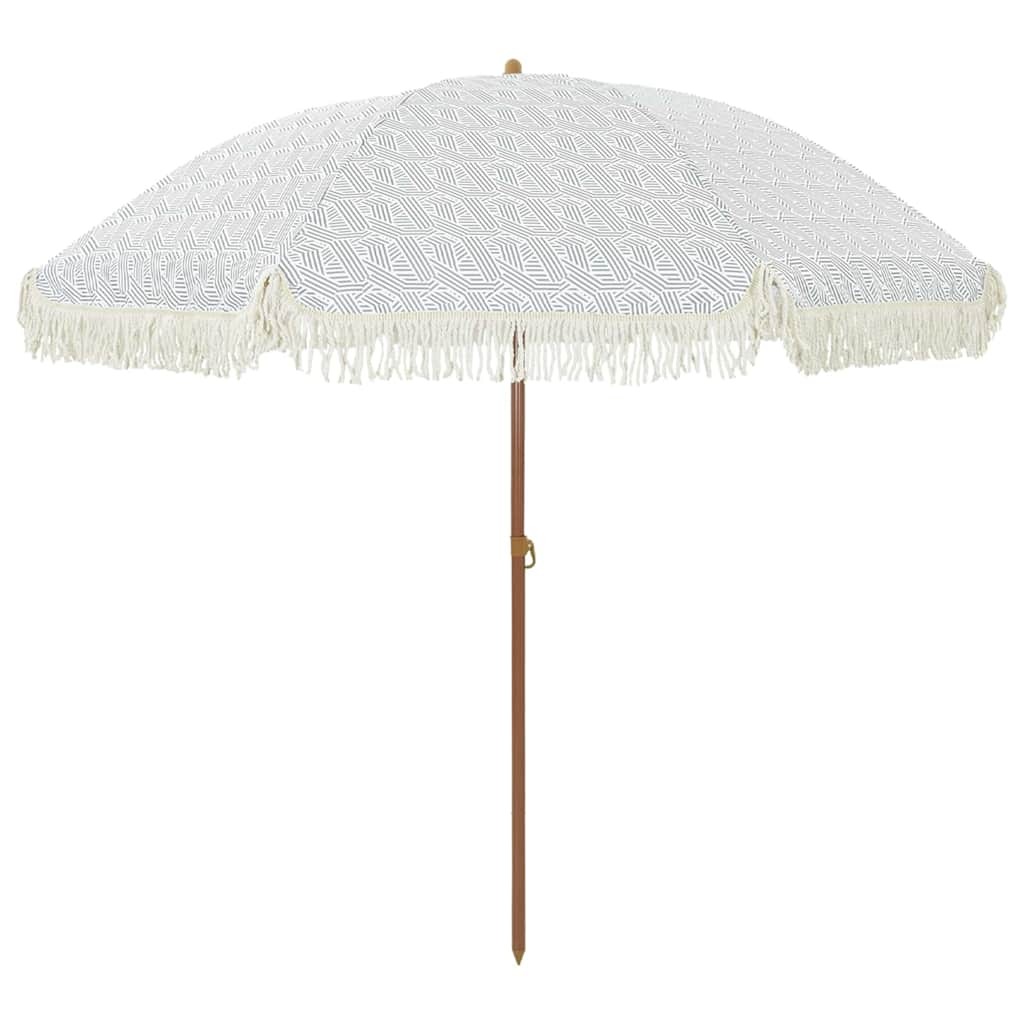 Parasol de plage moderne 205x205 cm inclinable bleu azur avec mât robuste en aluminium léger