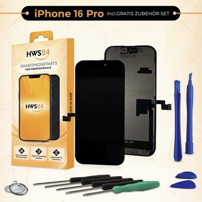 Display für iPhone 16 / Pro / Max / Plus / E / Retina XDR Bildschirm Touch HWS24