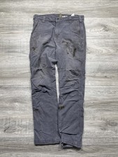 Carhartt Grey Work Pants Straight Fit Thrashed Size 32x30 Workwear