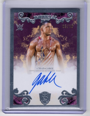 2025 Topps Royalty WWE #IMP-CGA Chad Gable Imperial Ink Silver Auto /10