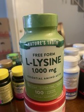 Nature's Truth L-Lysine 1000mg 100 Coated Caplets EXPIRES 03/2027
