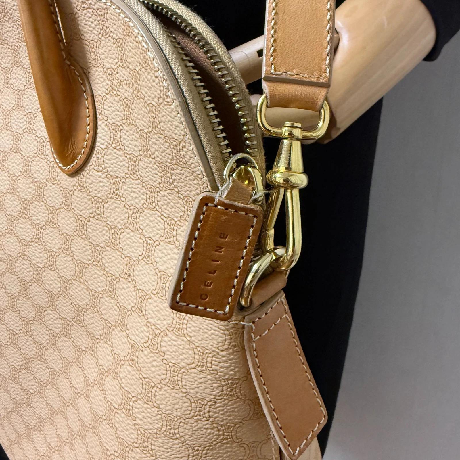 Borsa a mano rotonda modello macadam CELINE borsa a tracolla borsa a 2 vie beige