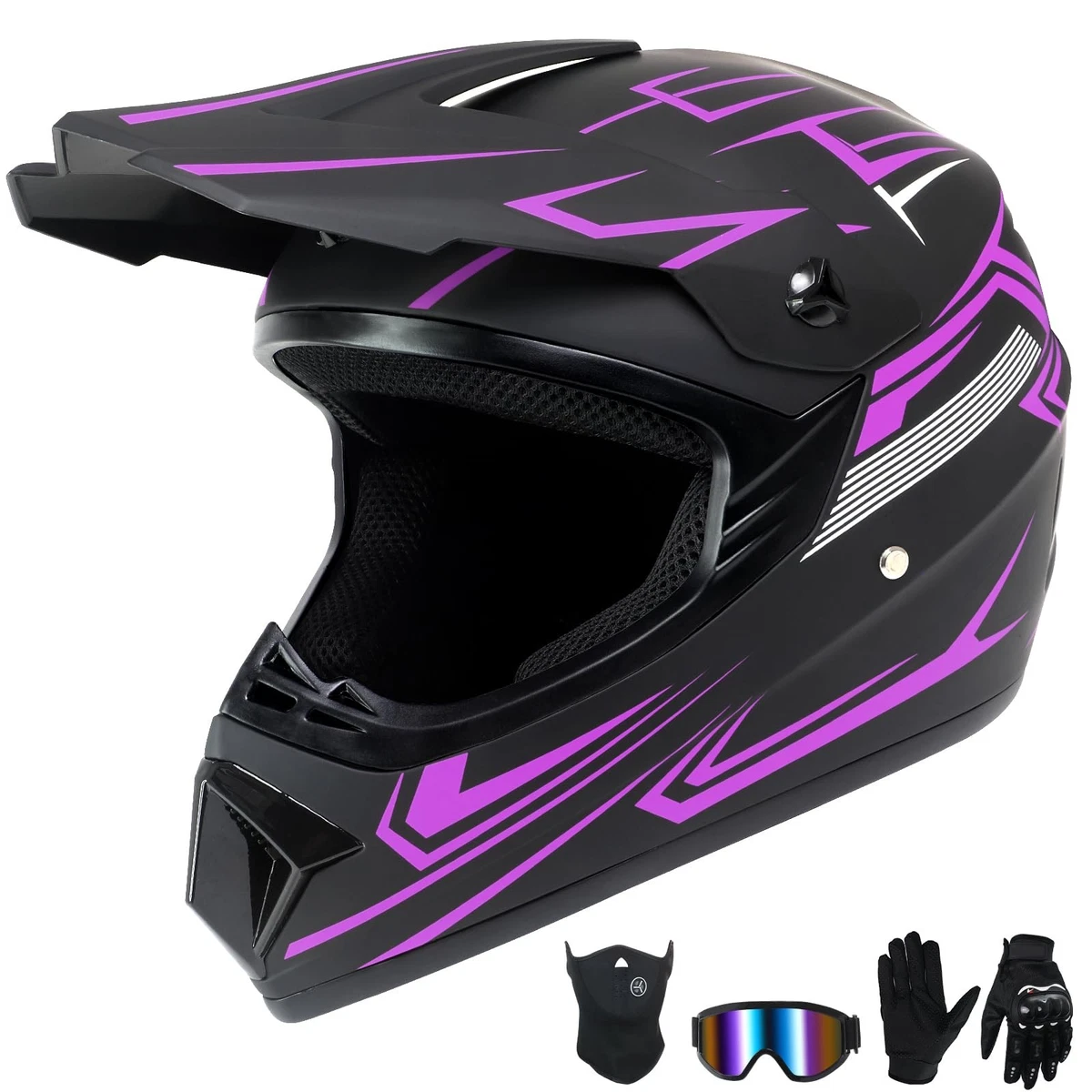 bluetooth motorcycle helmets black and purple ILM for Adult Men Women Full Face DOT ECE Powersports Dual Visor Street Racing Helmet with Pinlock Cascos para Motos Model MF509 (Day1 Purple, XL) : Automotive Enjoy the convenience of a Bluetooth Headset that lets you answer calls or listen to music without having to take your hands off the handlebars Hot Leathers HLT70 'Purple Butterfly'