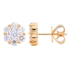 14K Rose Gold Naomi Stud Earrings - Extra Large, 1.53ct
