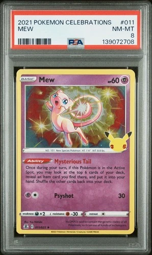 2021 POKEMON CELEBRATIONS #011 MEW PSA 8