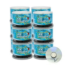 600 Pack Ridata DVD+RW 4x 4.7GB Silver Logo Rewritable DVD Plus RW Blank Disc