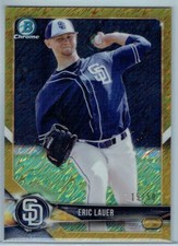 2018 BOWMAN CHROME PROSPECTS GOLD SHIMMER REFRACTORS #BCP18 ERIC LAUER #15/50