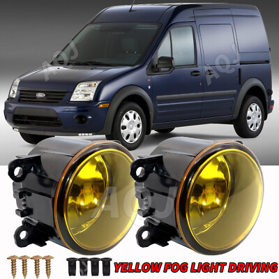 Pair Bumper Fog Light For Ford Transit Connect 2010-2015 Driving Lamp Right+Left