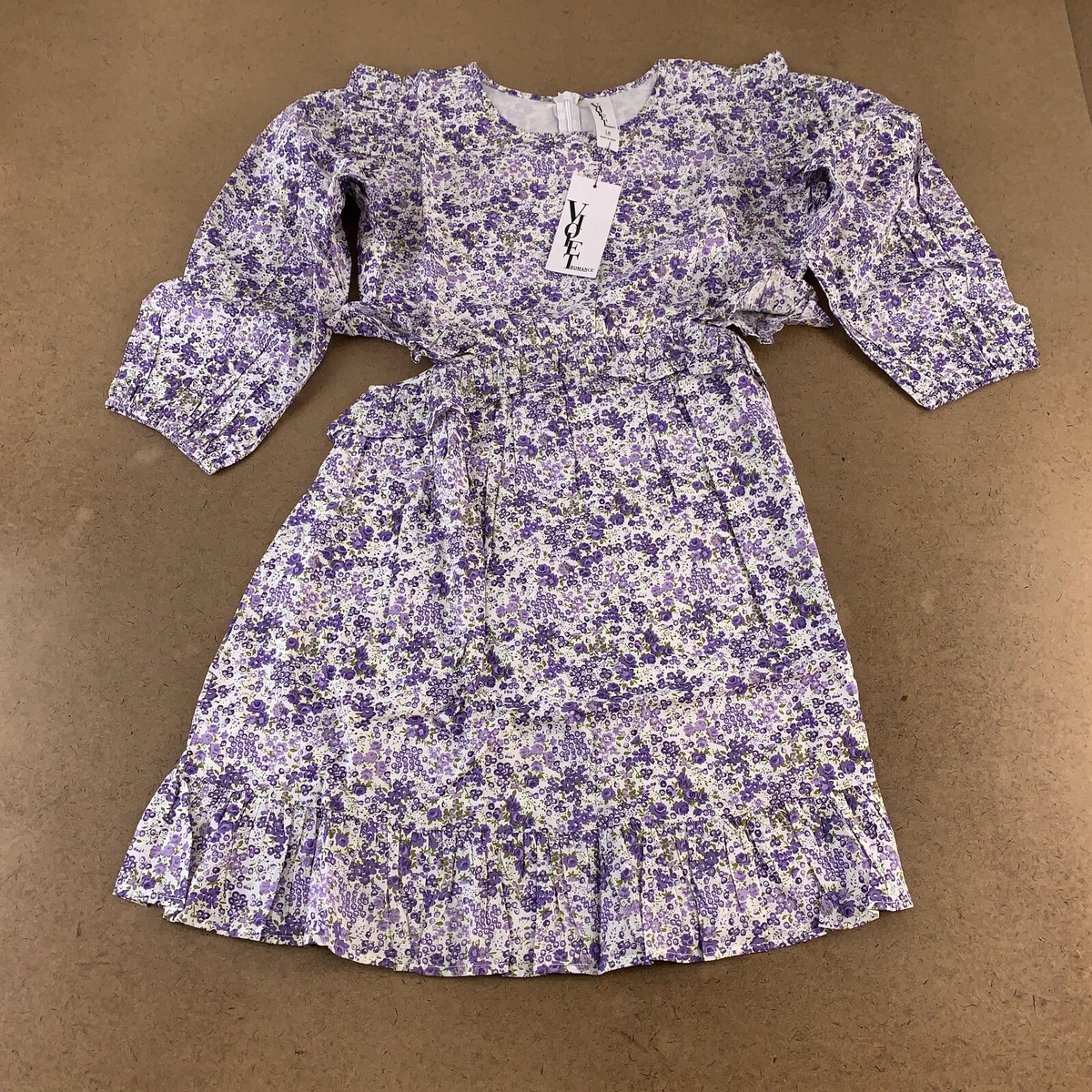 Violet Romance Women's Size 10 Ditsy Floral Cotton Poplin Cut Out