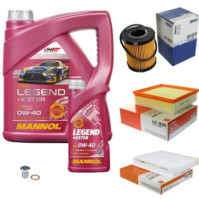 MAHLE Inspektionspaket 5 L MANNOL Legend+Ester 0W-40 für Fiat Linea 1.4 T-Jet