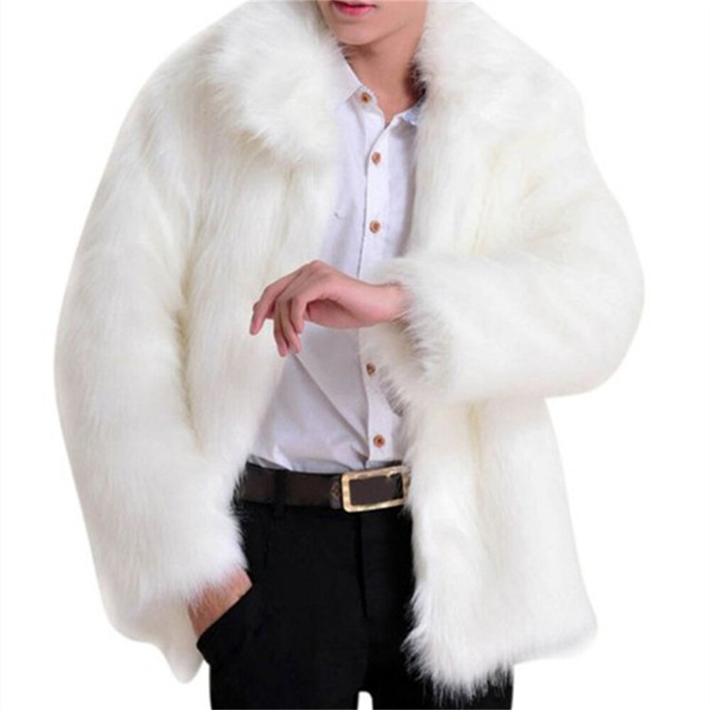 Men's Winter Faux Fur Jacket Baggy 