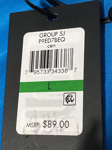Abito donna DKNY taglia L-MIDI blu raccolto laterale manica corta elasticizzato nuovo con etichetta - Foto 8 di 9