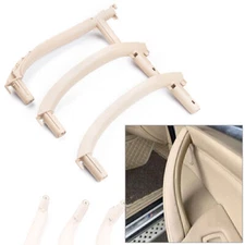 Beige Interior Door Pull Handle Trim Cover ABS For BMW X5 X6 F15 F16 2014-2018