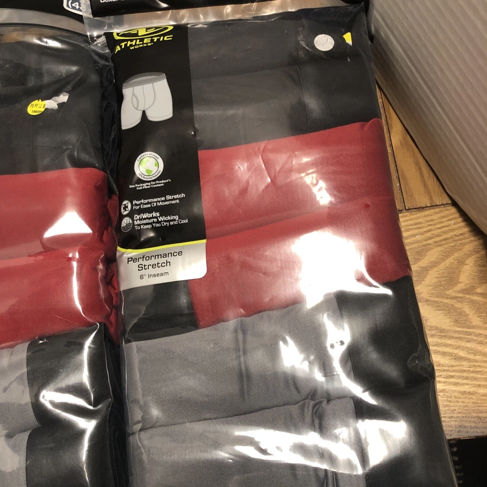 Lote de 3 paquetes de 6 calzoncillos Driworksboxer Athletic Works Foto 4 de 4