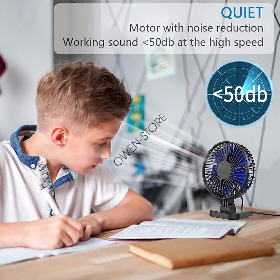 4 Inch USB Desk Table Fan Personal Small Air Circulator Quiet Mini