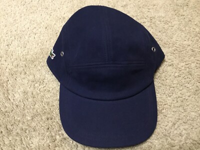 Lacoste Essentials Pique Croc Adjustable Strap Back Cap/Hat Blue supreme
