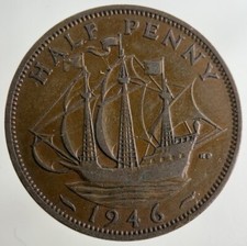 1946 George VI Half-Penny Coin | Fine Collectable Grade