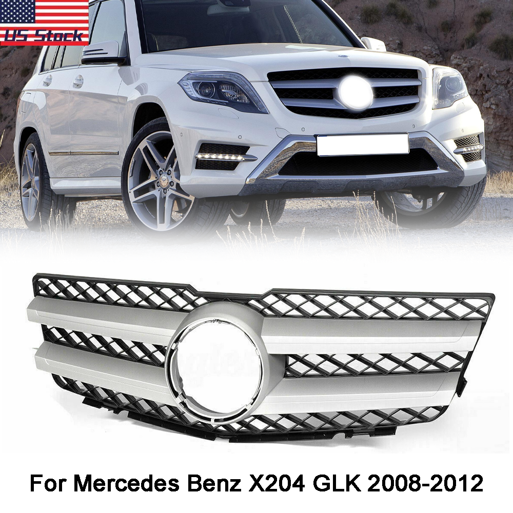 Front Kühlergrill Für Mercedes GLK X204 - Chrom Silver Racing Grille 2008-2012