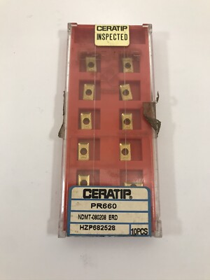 Ceratip Carbide Inserts NDMT-080208 ERD PR660 Qty 10 
