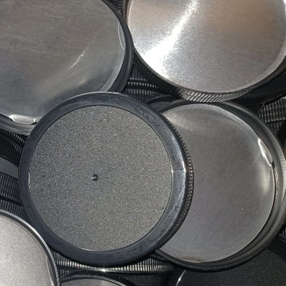89/400 Black Ribbed Silver Lined Jar Caps | Quantity Per Package: 96 - Image 2 of 2