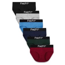 Men's FineFit Cotton Bikini Brief Underwear - Assorted Colors 6 Pack 