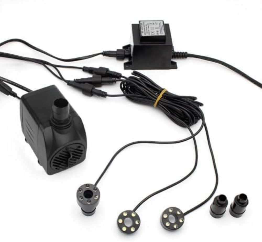 Forever Speed Fontana da Giardino con Pompa da 1500l / h con Illuminazione 3X An