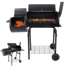 43'' Charcoal Grill w/ Barrel American Braised Roast Port Outdoor Backyard Patio