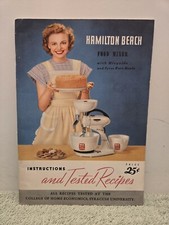 Hamilton Beach Food Mixer Instructions & Tested Recipes Booklet 1948