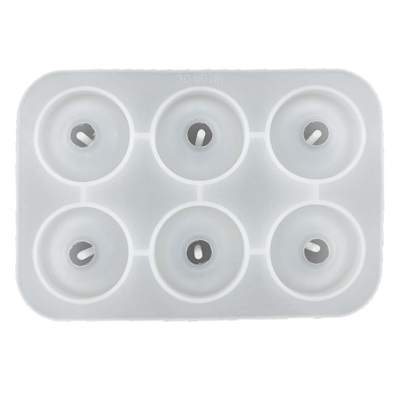 Silicone Round Bead Mold with Holes for Jewelry Making DIY Pendants Bracelets