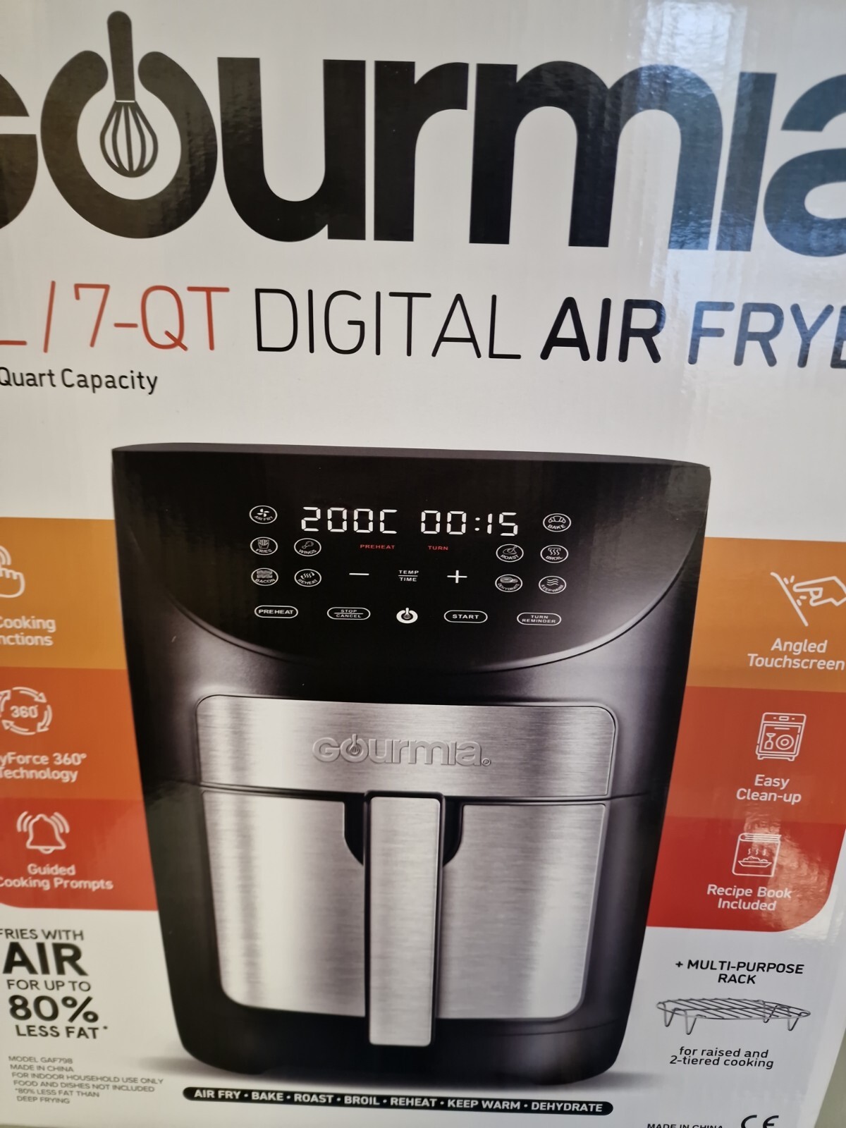 Gourmia 6.7L Digital Air Fryer with 10 Cooking Functions GAF798 810002862823 eBay