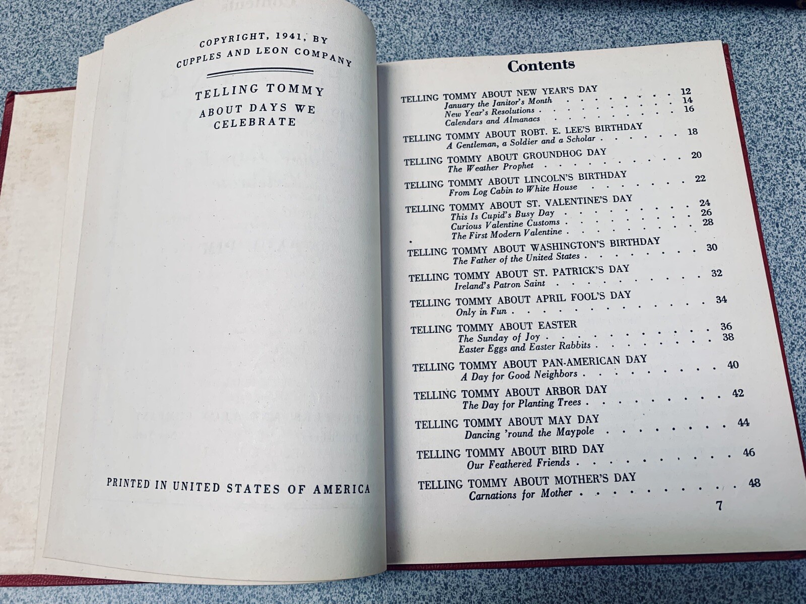 Telling Tommy About Days We Celebrate And Two Others ~ Paul Pim - Homeschooling