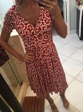 Nwt New Gorgeous Womens Red Ric Rac Anthropologie Printed  Sundress Small