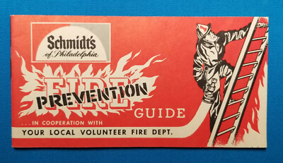 Excellent Schmidt's of Philadelphia Beer Fire Prevention Guide Booklet 1967