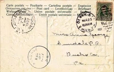 Pennsylvania Olney Sta. Phila. 1907 numeral duplex  PC.