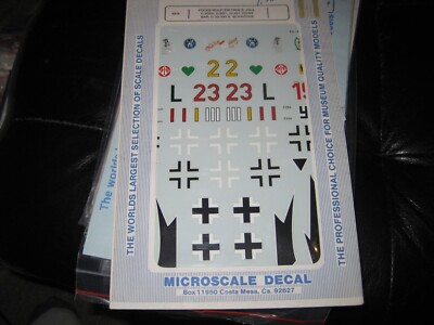 FW190A's; JG/2, 1/JG54, 5/SG1, II/JG1 Heine Bar, 5/JG 300 E.Schr-Microscale-1/48