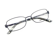 MARCHON NYC ELIZABETH 412 Satin Midnight Blue 52-16-135 Frames Flex Hinges L124