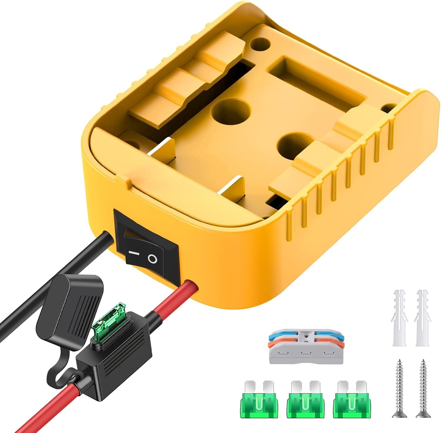 Power Wheel Adapter Dewalt 20V Battery Converter Kit Switch Fuse 12AWG RC Car