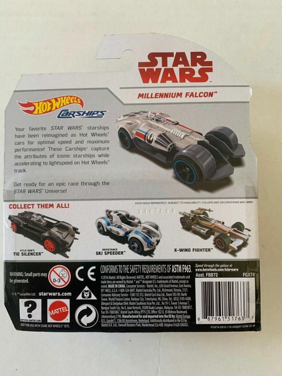 Star Wars Millennium Falcon Carships Last Jedi Hot Wheels Car