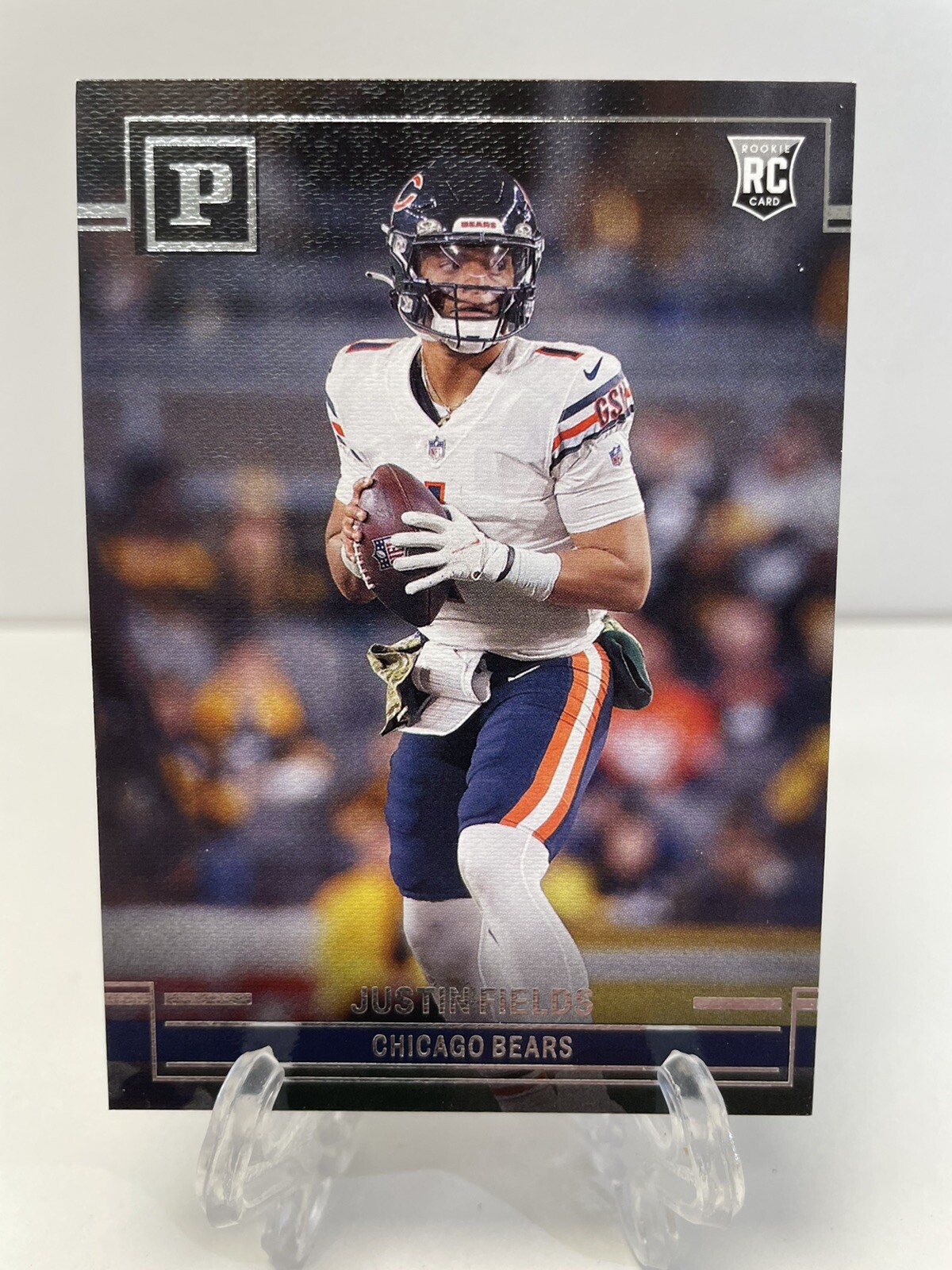 Justin Fields 2021 Panini Chronicles Panini Football Rookie Card PA-4 RC SP