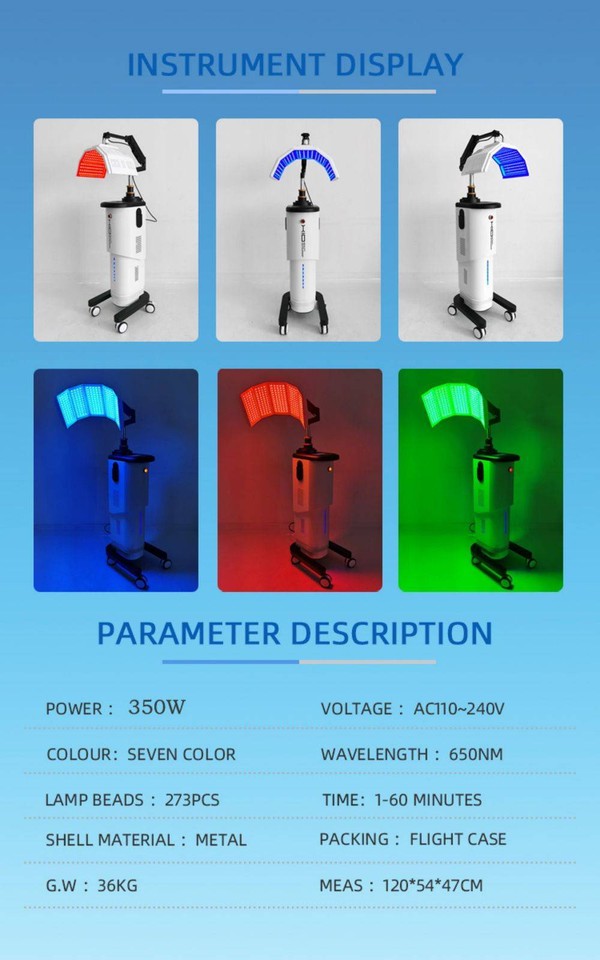 PDT Machine Professinal 7 Colors Led Light Therapy Facial Skin
