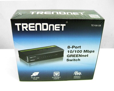 TRENDnet TE100-S8 8-Port 10/100 Mbps GREENnet Switch