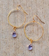 NEW GOLD PLATED HANDCRAFTED SUNDANCE CHARM LIGHTWEIGHT EARRINGS HANDMADE