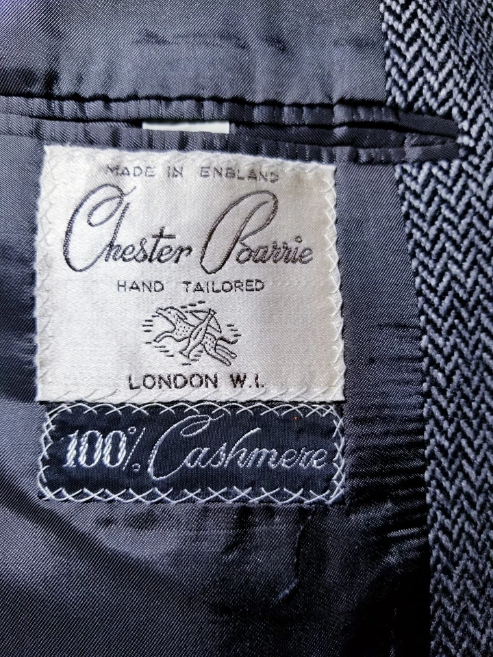 Chaqueta Abrigo Deportivo 42S Savile Row A Medida 100 CASHMERE Tweed Espiga INGLATERRA Foto 4 de 4